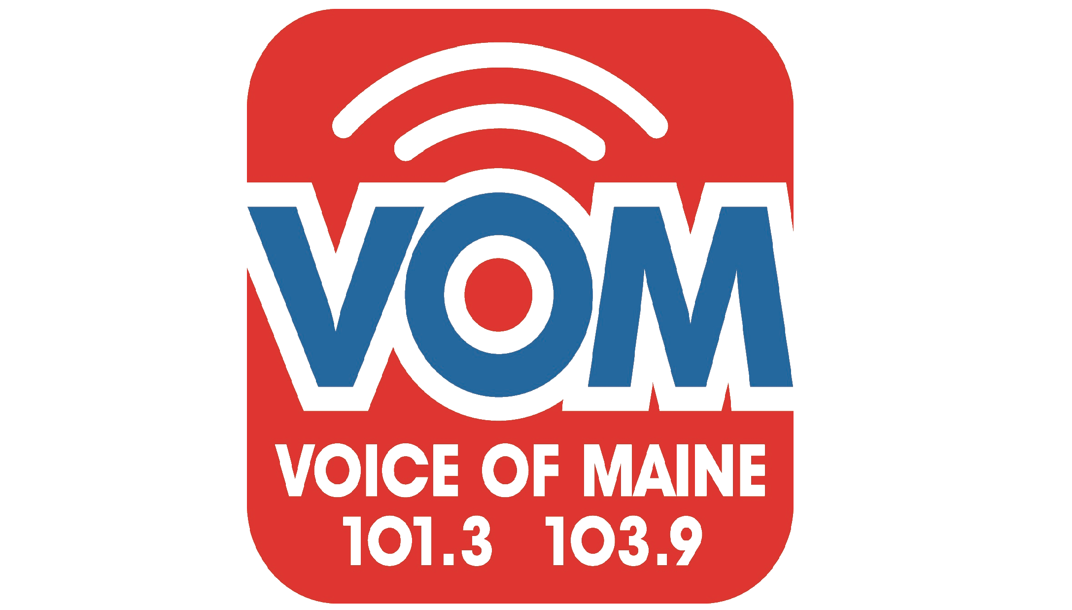 VOM Voice of Maine 101.3 - 103.9 Logo