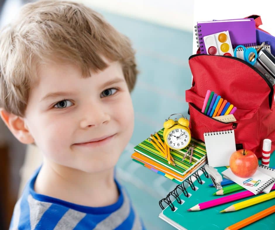 Child With School Supplies